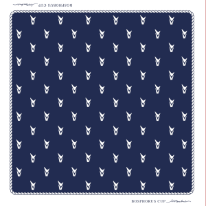 Bosphorus Cup Logo Silk Scarf